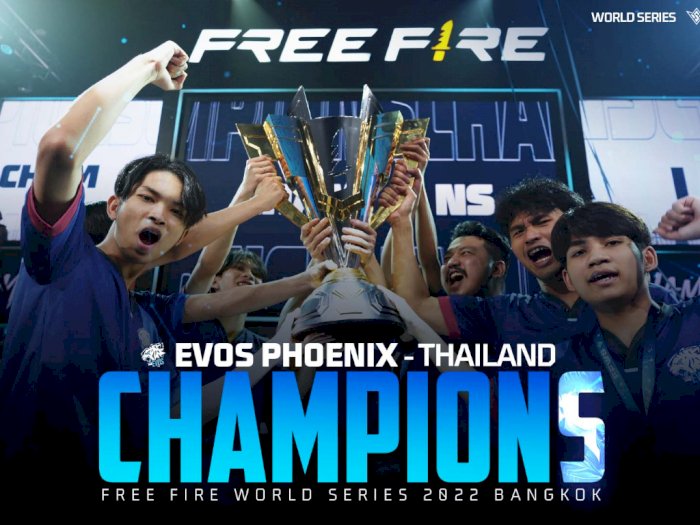 EVOS Phoenix Jadi Juara Free Fire World Series (FFWS) 2022 Bangkok, Hasilkan 117 Poin