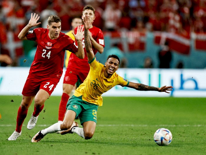 Hasil Piala Dunia 2022: Babak Pertama, Australia 0-0 Denmark