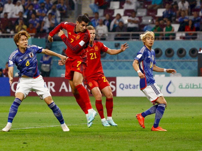 Gol, Sundulan Alvaro Morata Bawa Spanyol Unggul Sementara Melawan Jepang di Babak Pertama