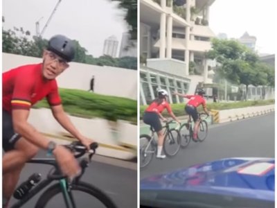 Viral Pesepeda Ngebut di Luar Jalur Sepeda Sudirman, Sampai Diomelin Pak Polisi!