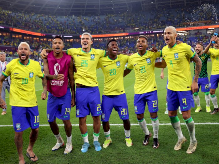 Brasil Jadi Negara Pertama yang Turunkan Semua Pemainnya di Piala Dunia 2022