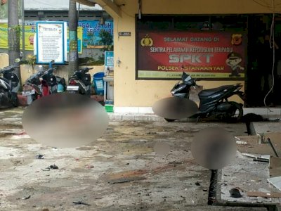 Bom Bunuh Diri, Potongan Tubuh Manusia Berserakan di Polsek Astanaanyar Bandung