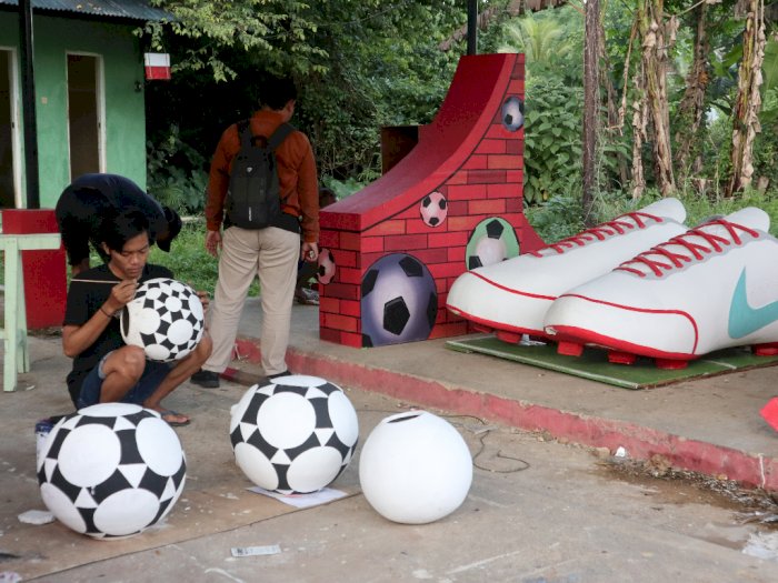 Bucin Piala Dunia, Desa di Sumenep Berubah Jadi Kampung Piala Dunia Seperti di Qatar