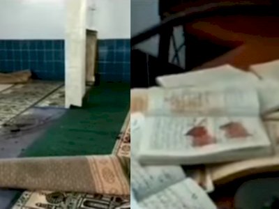 Viral Video Masjid di Magelang Diubrak-abrik, Sajadah Berserakan, Al Quran Dilumuri Darah