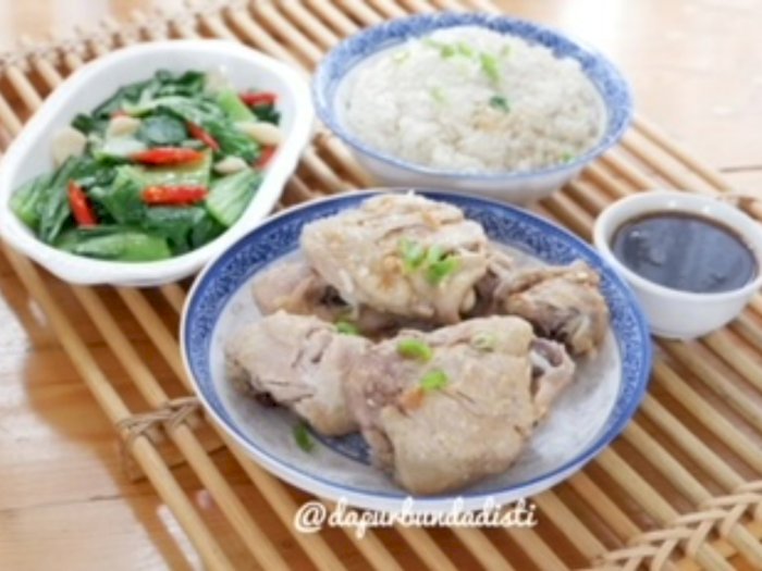 Resep Nasi Ayam Hainan ala Resto, Bikinnya Mudah Cuma Modal Rice Cooker