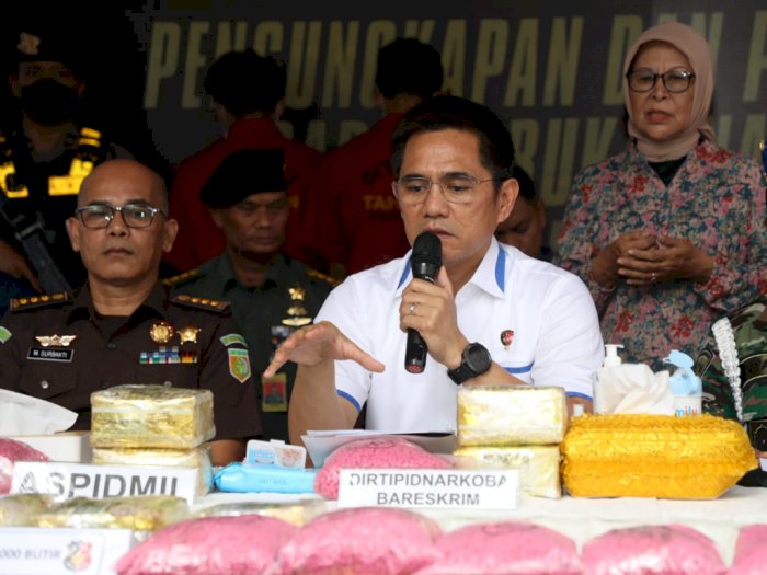 Dua TNI Aktif Tersangka Peredaran Narkoba, 75 Kg dan 40 Ribu Pil Ekstasi Dimusnahkan