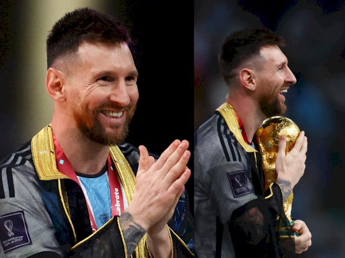 Lionel Messi Pakai Jubah Hitam Rayakan Argentina Juara Piala Dunia 2022, Ini Loh Maknanya