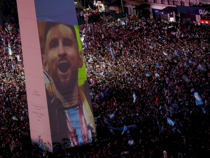 Lionel Messi Cs Juara Piala Dunia 2022, Buenos Aires Pesta hingga Jadi Lautan Manusia!
