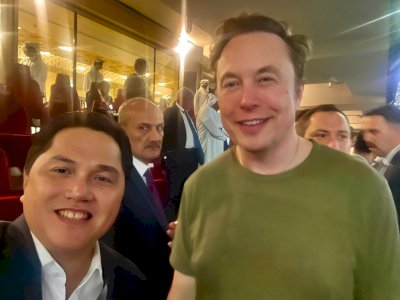 Gagal di G20, Erick Thohir Akhirnya Bisa Foto Bareng dengan Elon Musk