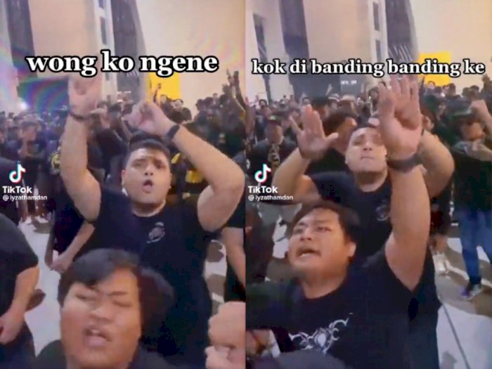 Viral Suporter Malaysia Nyanyikan Lagu Ojo Dibandingke, Netizen: Awas Diklaim!