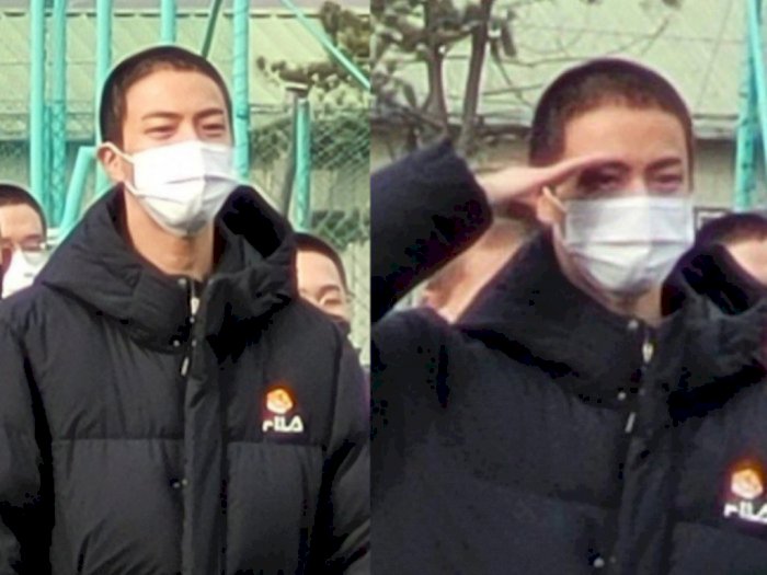Foto Pertama Jin BTS saat Wajib Militer, Senyum dengan Pakaian Tentaranya