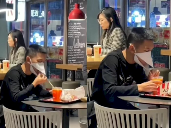 Makan di Resto Fast Food, Masker Pria Ini Bikin Netizen Ngakak: Cosplay Jadi Suneo