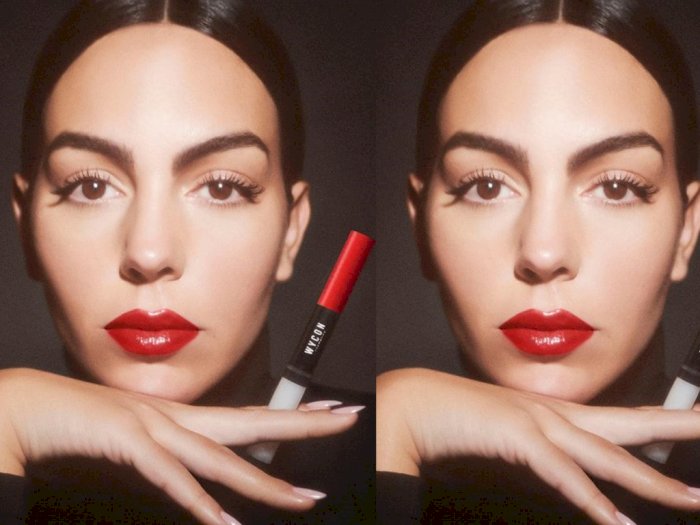 Pakai Lipstik Merah Merona, Georgina Rodriguez Berasa Kayak Diva