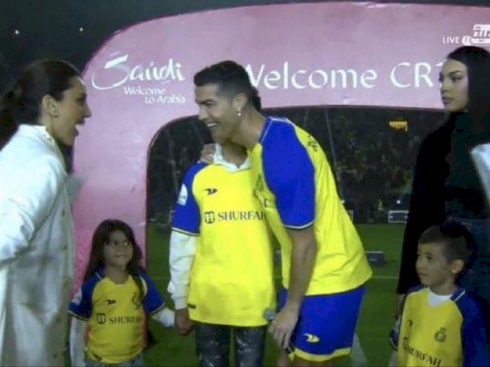 Georgina Rodriguez Cemberut Lihat Cristiano Ronaldo Senyum ke Wanita Lain, Netizen Tertawa