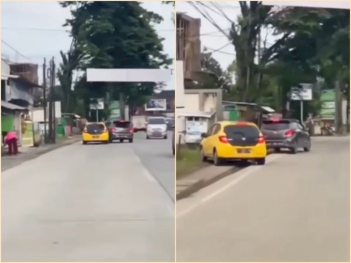 Viral 2 Mobil LCGC Adu Body di Jalan, Netizen: Biasanya Pajero dan Fortuner, Lah Ini..