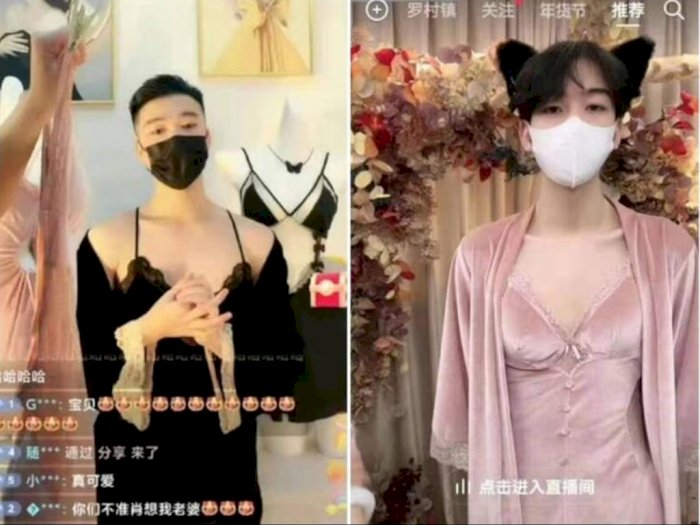 China Larang Wanita Live Streaming, Model Pria Jadi Incaran Iklankan Lingerie
