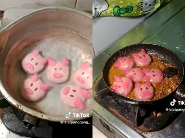 Wanita Berhijab Ini Bagikan Resep Cilok Babi Warna Pink, Netizen: Halal Gak Kak?