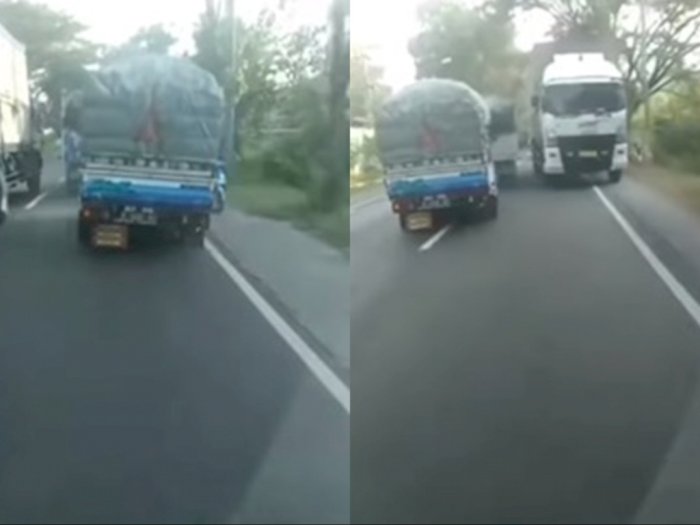Viral Video Truk Ugal-ugalan Nyaris Oleng di Jalan Raya, Warganet Dibuat Gagal Fokus!