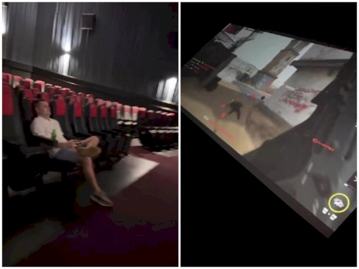 Bukan Pake TV, Bapak Satu Ini Main PS5 Pake Layar Proyektor Seukuran Layar Bioskop!  