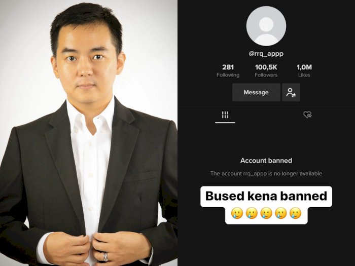 CEO RRQ Hoshi Kaget Akun TikToknya Mendadak Kena Banned, Direport Massal Fans Lagi?