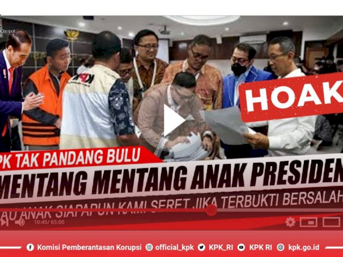 KPK Pastikan Video Penangkapan Wali Kota Solo Gibran Rakabuming Hoaks