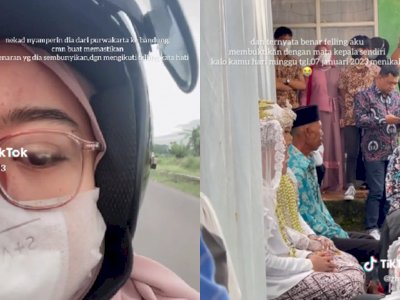 Motoran dari Purwakarta ke Bandung, Cewek Ini Nyesek Pergoki Pacar Nikah sama Wanita Lain