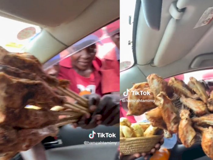 Buset! Pria Indonesia Diserbu Penjual Ayam Panggang Debu di Afrika sampai Masuk Kaca Mobil