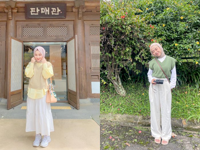 5 Outfit Korean Style untuk Pengguna Hijab, Simple dan Casual!