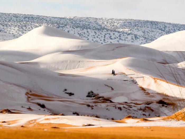 Geger Gurun Tandus di Aljazair Mendadak Diselimuti Salju, Pertanda Kiamat Semakin Dekat?