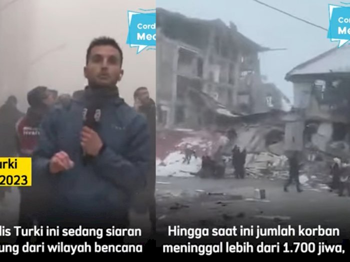 Detik-detik Gempa Susulan Guncang Turki, Kekacauan Terekam saat Jurnalis sedang Live!