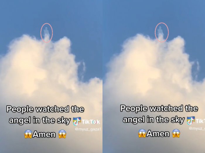 Heboh Penampakan Malaikat di Atas Awan, Netizen: Bagus Editannya