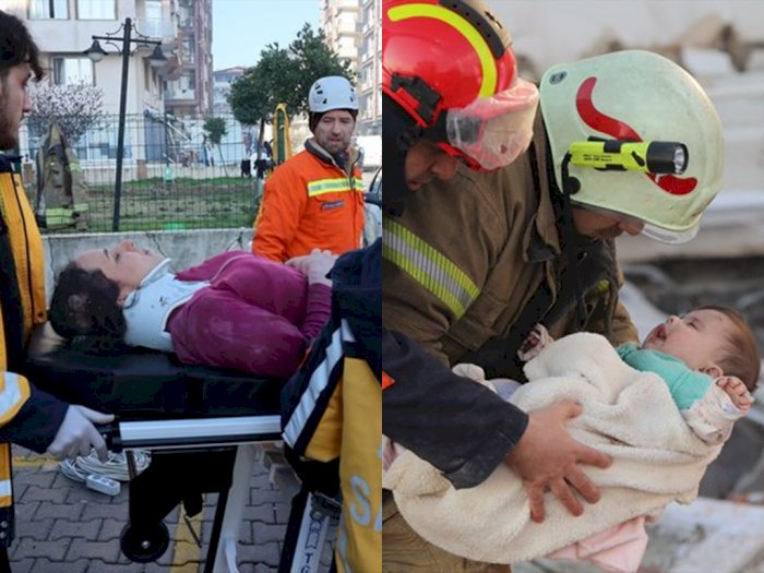 Keajaiban di Gempa Turki, Ibu dan Bayi 6 Bulan Selamat Usai 29 Jam Terjebak Reruntuhan