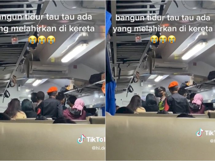 Viral Ibu Melahirkan di Kereta Api Bikin Heboh Satu Gerbong, Netizen Salfok ke Petugasnya