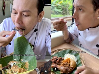 Kulineran di Kereta Api, Chef Juna KW Makan Pecel Madiun hingga Gudeg Yogya