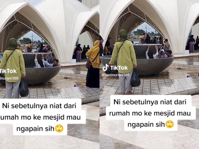 Viral Penampakan 3 Remaja Masuk ke Dalam Kolam Air Mancur Masjid Al Jabbar Bandung
