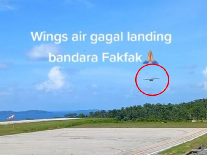Video Detik-detik Pesawat Wings Air 4 Kali Gagal Mendarat di Bandara Torea Fakfak