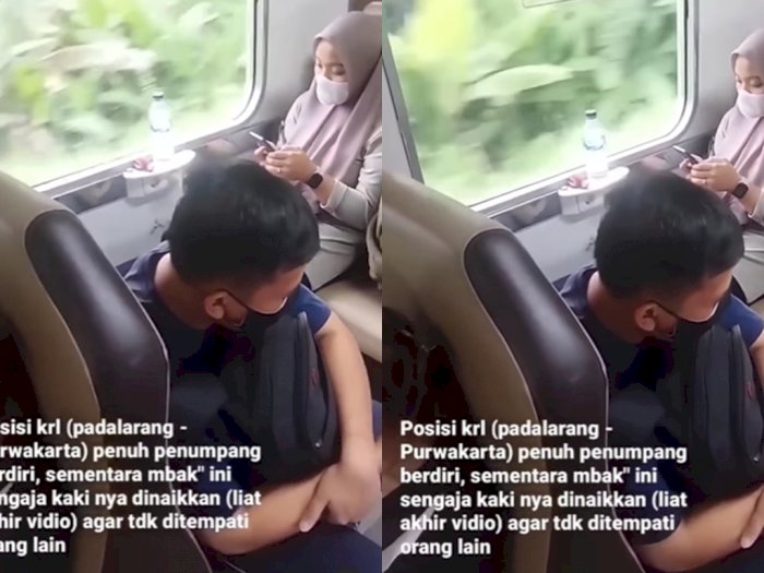 Viral Video Penumpang KA Diduga Naikkan Kaki ke Atas Kursi, Netizen: Kok Gak Ditegur