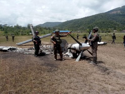 Ini Kondisi Pesawat Susi Air yang Dibakar KKB di Papua: Tinggal Kerangka!
