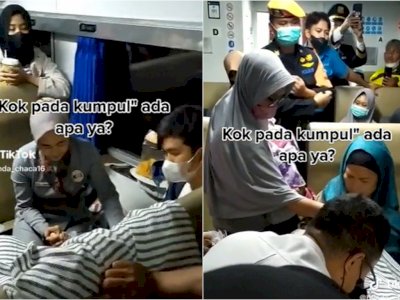 Video Detik-detik Ibu Melahirkan di Gerbong Kereta Api, Netizen Salfok Lihat Masinis Kepo