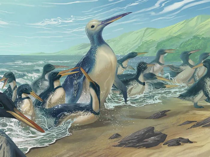 Peneliti Temukan Fosil Penguin di Pantai Selandia Baru, Terbesar dalam Sejarah