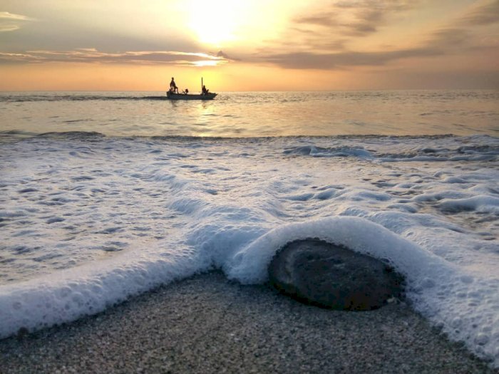 Menikmati Eksotisnya Keindahan Alam di Pantai Kerandangan Lombok, Sunsetnya Menawan!