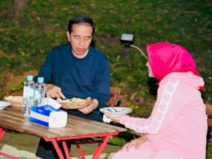 Nginap ala Glamping di IKN, Presiden Jokowi dan Iriana Makan Mi Godog Buatan Chef Istana