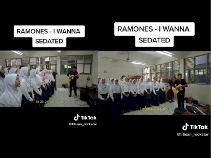 Guru Ini Ajak Murid Latihan Padus Pakai Lagu Ramones 'I Wanna Be Sedated': Punk Sejak Dini
