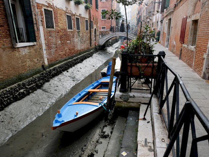 Kanal Venesia yang Ikonik Dikalangan Wisatawan Mengalami Kekeringan, Pertama dalam Sejarah