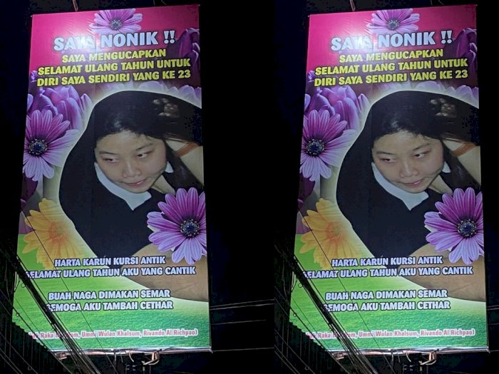 Viral Baliho Ucapan Ulang Tahun ke Diri Sendiri, Netizen Ikutan Beri Doa