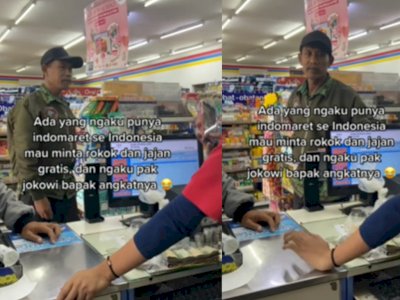 Viral! Pria Maksa Minta Rokok di Minimarket, Ngaku Polisi dan Anak Angkat Presiden Jokowi
