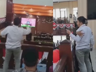 Viral Mahasiswa Tebar Uang Mainan di Rapat Paripurna DPRD Kota Bekasi, Protes soal Judi 