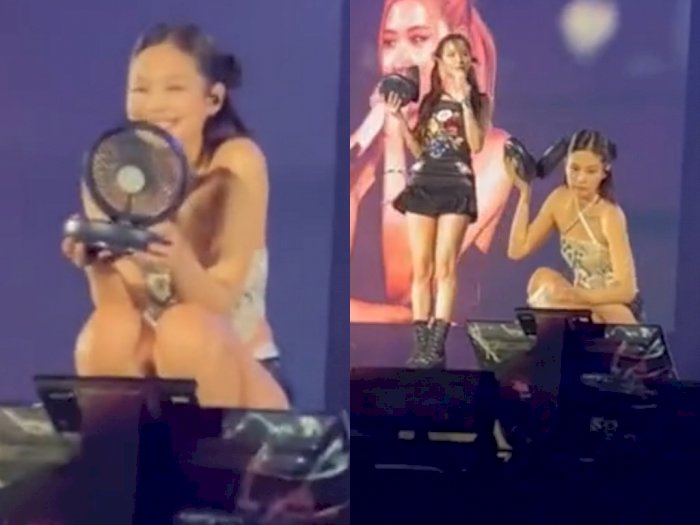 Kepanasan! Jennie dan Jisoo BLACKPINK Gendong Kipas Angin Mini saat Konser di Jakarta
