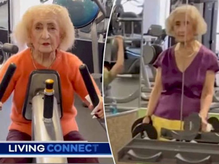 Menolak Tua, Wanita Berusia 103 Tahun Ini Masih Kuat Angkat Beban di Gym