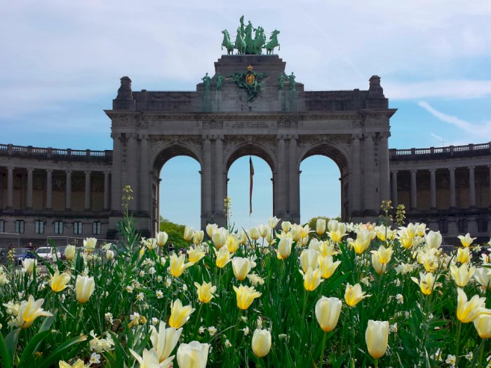 Musim Semi di Parc du Cinquantenaire: Penuh dengan Bunga Tulip di Pust Kota Brussels